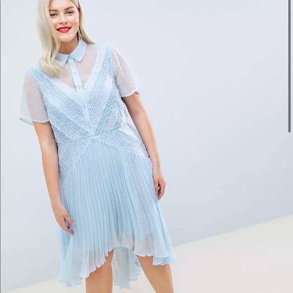 ASOS Curve Dresses & Skirts - ASOS DESIGN Curve shirt dress in dobby lace